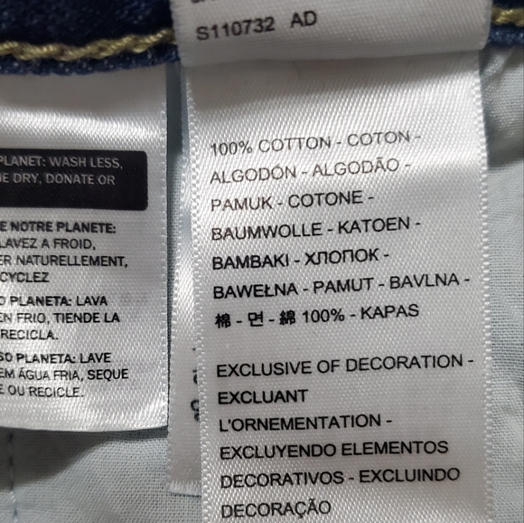 Levi's Low Pro Straight Denim Jeans, Waist 29 100% Cotton, No Stretch, Sz 8 - Picture 6 of 6